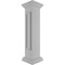 Ekena Millwork 8"W x 40"H Corner Newel Post with Panel, Flat Capital, & Base Trim (Installation kit included) NWL08X40CPF0B0 - alternate 6